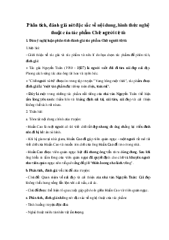 Nghị luận phân tích đánh giá tác phẩm Chữ người tử tù  Ngữ Văn 10 sách Kết Nối Tri Thức