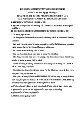 Đề cương Môn Tư tưởng Hồ Chí Minh | Đại học Bách Khoa Hà Nội