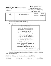 Bài tập hè lớp 1 lên lớp 2 môn Tiếng Việt Chân trời sáng tạo - Đề 3