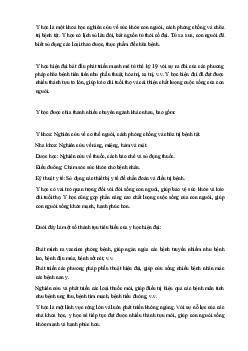 Lý thuyết "Y học là một khoa học nghiên cứu về sức khỏe con người"