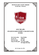 Văn hóa doanh nghiệp VNPT - Văn hoá doanh nghiệp và đạo đức kinh doanh | Trường Đại học Kinh tế, Đại học Quốc gia Hà Nội