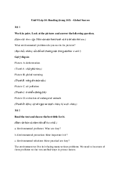 Tiếng Anh 10 Unit 9: Reading - Kết Nối Trí Thức