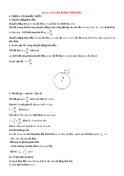 Lý thuyết và trắc nghiệm bài Chuyển động tròn đều Vật lí 10 có lời giải và đáp án