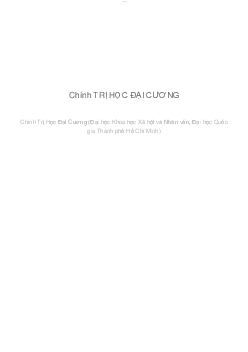 Đề cương | Chính Trị Học Đại Cương| Đại học Khoa học Xã hội và Nhân văn, Đại học Quốc gia Thành phố HCM