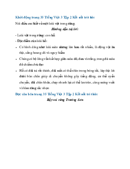 Giải SGK Tiếng Việt 3 trang 35, 36 Bài 8: Bầy voi rừng Trường Sơn - Đọc | Kết nối tri thức