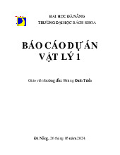 Đề cương môn vật lý- Trường Đại học bách khoa - Đại học đà nẵng.