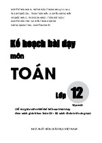 Kế hoạch bài dạy môn Toán 12 Chân Trời Sáng Tạo tập 1