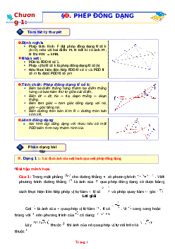 Lý thuyết và trắc nghiệm bài Phép đồng dạng Toán 11 (có lời giải)