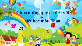 Giáo án điện tử Toán 1 Chân trời sáng tạo : Các ngày trong tuần