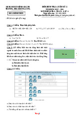 Đề Thi Học Kỳ 1 Môn Toán Lớp 6 THCS Hưng Long 2025-2026 Có Đáp Án