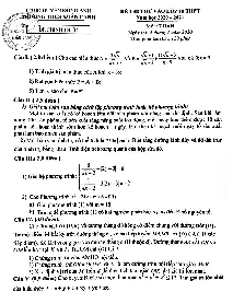 Đề thi thử vào lớp 10 môn Toán năm 2020 – 2021 trường THCS Xuân Canh – Hà Nội