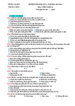 Giải đề thi học kì 1 môn Công nghệ 10 năm 2023 - 2024 sách Cánh diều đề 3