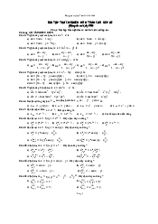 Bài tập trắc nghiệm Giải tích 2 | Đại học Bách Khoa Hà Nội