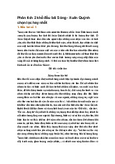 Phân tích 2 khổ đầu bài Sóng - Xuân Quỳnh chọn lọc hay nhất