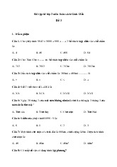 Đề ôn tập hè lớp 3 môn Toán sách Cánh Diều - Đề 3