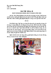 Bài thu hoạch ngoại khoá - Chủ nghĩa xã hội khoa học | Đại Học Hà Nội