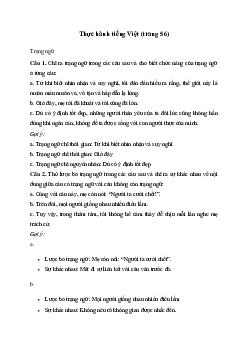 Soạn bài Thực hành tiếng Việt trang 56 - Kết nối tri thức 6