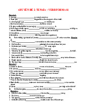 Chuyên đề bài tập anh 7 Chuyên ĐỀ 2- Ngữ pháp (Các dạng ĐỘNG TỪ)