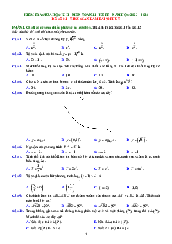 TOP 14 đề kiểm tra giữa học kì 2 Toán 11 KNTTVCS năm học 2023 – 2024