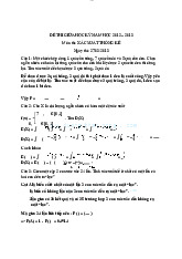 Đề thi giữa học kì năm 2012-2013 | Môn xác suất thống kê