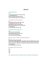 Trắc nghiệm ôn tập - Lý Sinh | Trường đại học Hồng Bàng