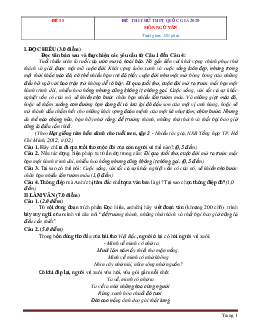 TOP 10 Đề thi thử THPTQG môn Văn 2020 (có đáp án)-Tập 2