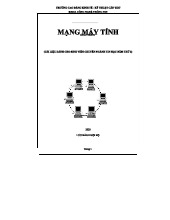 GIÁO TRÌNH MẠNG MÁY TÍNH - CHUYÊN NGÀNH TIN HỌC NĂM 2