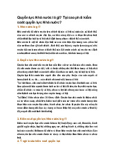 Quyền lực Nhà nước là gì? Tại sao phải kiểm soát quyền lực Nhà nước?