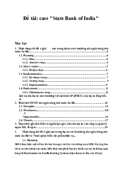 Báo cáo bài tập môn Core Banking đề tài "Case State Bank of India"