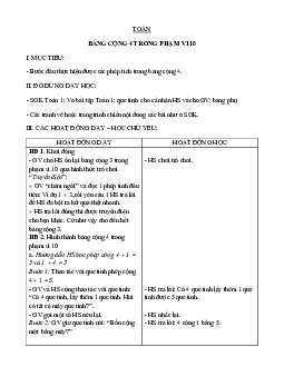 Giáo án Toán 1 - Tuần 12 | sách Vì sự bình đẳng và dân chủ trong giáo dục