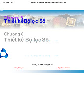 DCE 2011 Chương 8: Thiết Kế Bộ Lọc Số  môn Xử lý tín hiệu số| Đại học Bách khoa Hà Nội