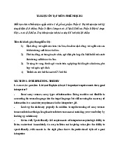 Tài liệu ôn tập môn Phiên dịch | Đại học Thái Nguyên