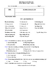 Đề thi giữa học kỳ 1 môn Tiếng Việt lớp 2 năm học 2024 - 2025 - Đề số 3 | Bộ sách Cánh diều