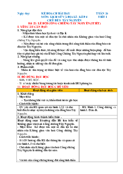 Giáo án Lịch sử và địa lí lớp 4 Tuần 26 | Chân trời sáng tạo