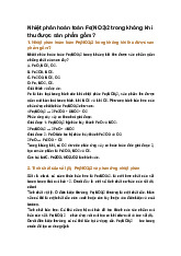 Nhiệt phân hoàn toàn Fe(NO3)2 trong không khí thu được sản phẩm gồm?