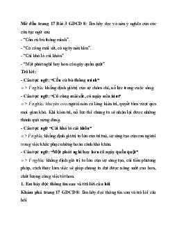 Giải SGK Giáo dục công dân 8 bài 3: Lao động cần cù, sáng tạo | Chân trời sáng tạo