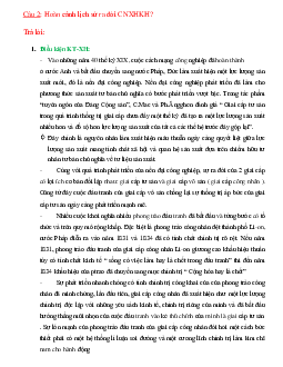 Hoàn cảnh lịch sử ra đời của Chủ nghĩa xã hội khoa học