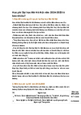 Học phí Đại học Mở Hà Nội năm 2024-2025 là bao nhiêu?