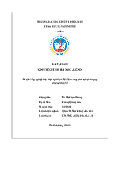 Tiểu luận Kinh tế Chính trị Mác Lênin - Công nghiệp hóa, hiện đại hóa ở Việt Nam trong thời đại cách mạng công nghiệp 4.0| Đại học Kinh tế Quốc Dân
