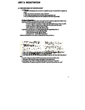 UNIT 3 - Negotiation Techniques and Procedures