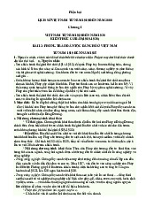 Tài liệu kiến thức cơ bản và trắc nghiệm lịch sử Việt Nam | Trường Đại học Luật, Đại học Quốc gia Hà Nội