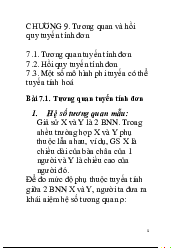 Chương 9. Tương quan và Hồi quy tuyến tính - Xác suất thống kê | Trường Đại học Công nghệ, Đại học Quốc gia Hà Nội