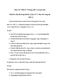 Giải Lịch sử 7 Bài 12: Vương quốc Cam-pu-chia | Chân trời sáng tạo