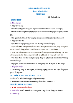 Giáo án Ngữ văn 8 Cánh diều bài 7 Thơ đường luật