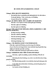 Đề cương ôn tập Marketing căn bản | Đại học Kinh tế kỹ thuật công nghiệp