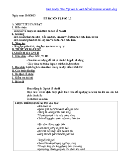 Giáo án dạy thêm Văn 11 Kết nối tri thức