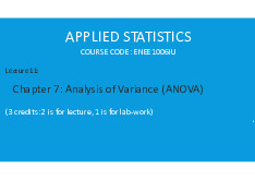 Lecture 11:  Chapter 7: Analysis of Variance (ANOVA) | Trường Đại học Quốc tế, Đại học Quốc gia Thành phố Hồ Chí Minh