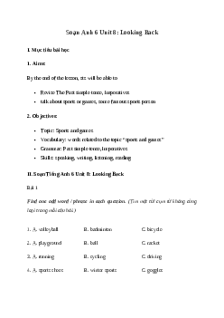 Giải Tiếng Anh 6 Unit 8: Looking Back | Global Success