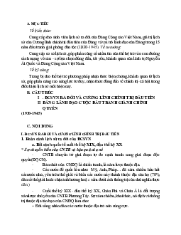 Lý thuyết chương 1 lịch sử đảng