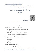 Tài liệu ôn trạng nguyên Tiếng Việt   Lớp 3